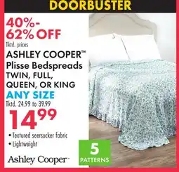 Boscov's ASHLEY COOPER Plisse Bedspreads offer