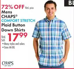 Boscov's Mens CHAPS COMFORT STRETCH Plaid Button Down Shirts offer