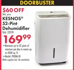 Boscov's KESNOS 52-Pint Dehumidifier offer