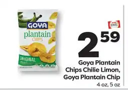 Weis Markets Goya Plantain Chips Chilie Limon, Goya Plantain Chip offer