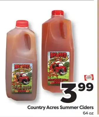 Weis Markets Country Acres Summer Ciders offer