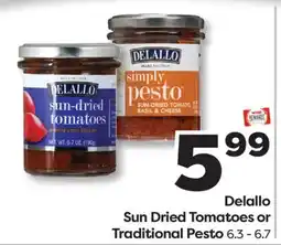 Weis Markets Delallo Sun Dried Tomatoes or Traditional Pesto offer