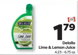 Weis Markets Delallo Lime & Lemon Juice offer