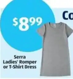 Aldi Serra ladies' romper or t-shirt dress offer
