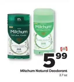 Weis Markets Mitchum Natural Deodorant offer