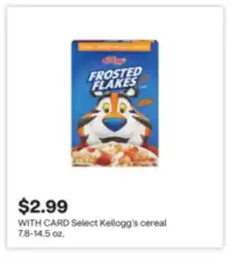 CVS Select Kellogg's cereal 7.8-14.5 oz offer