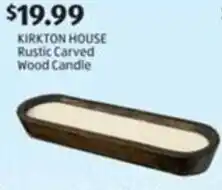 Aldi Kirkton house rustic carved wood candle offer