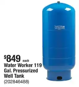 The Home Depot Water Worker Pressurized Well Tank offer