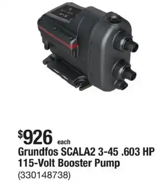 The Home Depot Grundfos scala2 3-45.603 hp 115-volt booster pump offer
