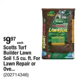 The Home Depot Scotts turf builder lawn soil 1.5 cu. ft. for lawn repair or ove offer