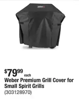 The Home Depot Weber premium grill cover for small spirit grills offer