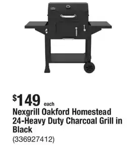 The Home Depot Nexgrill oakford homestead 24-heavy duty charcoal grill in black offer