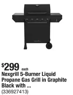 The Home Depot Nexgrill 5-burner liquid propane gas grill in graphite black with offer