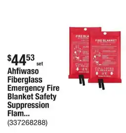 The Home Depot Ahfiwaso fiberglass emergency fire blanket safety suppression flam offer