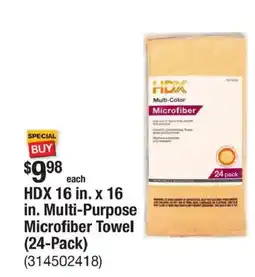 The Home Depot Hdx multi-purpose microfiber towel offer