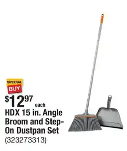 The Home Depot Hdx angle broom and step- on dustpan set offer