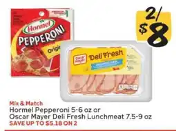 Winn Dixie Hormel Pepperoni or Oscar Mayer Deli Fresh Lunchmeat offer