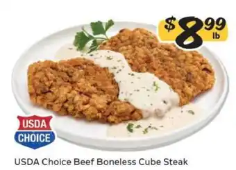 Winn Dixie USDA Choice Beef Boneless Cube Steak offer