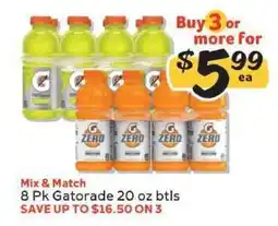 Winn Dixie 8 Pk Gatorade 20 oz btls offer