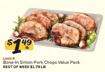 Winn Dixie Bone-In Sirloin Pork Chops Value Pack offer