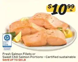 Winn Dixie Fresh Salmon Fillets or Sweet Chili Salmon Portions offer