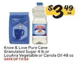 Winn Dixie Know & Love Pure Cane Granulated Sugar or LouAna Oil offer