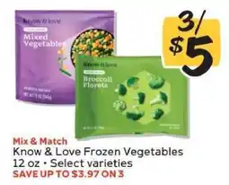 Winn Dixie Know & Love Frozen Vegetables offer