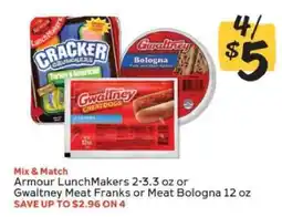 Winn Dixie Armour LunchMakers or Gwaltney Meat Franks/Bologna offer