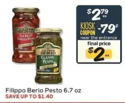 Winn Dixie Filippo Berio Pesto 6.7 oz offer