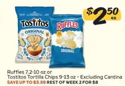 Winn Dixie Ruffles or Tostitos Tortilla Chips offer