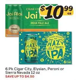 Winn Dixie 6 Pk Cigar City, Elysian, Peroni or Sierra Nevada 12 oz offer