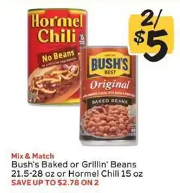 Winn Dixie Bush's Baked or Grillin' Beans or Hormel Chili offer