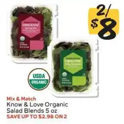 Winn Dixie Know & Love Organic Salad Blends 5 oz offer