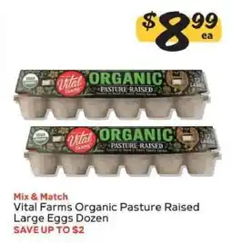 Winn Dixie Vital Farms Organic Pasture Raised Large Eggs Dozen offer