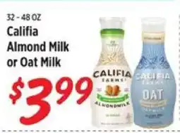 Rouses Califia Almond Milk or Oat Milk offer