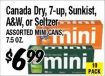 Western Beef Canada Dry, 7-up, Sunkist, A&W, or Seltzer offer