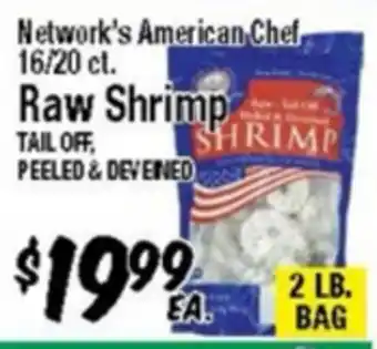 Western Beef Network's American Chef 16/20 ct. Raw Shrimp offer