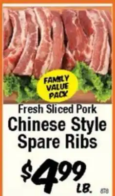 Western Beef Fresh Sliced Pork Chinese Style Spare Ribs offer