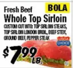 Western Beef Fresh Beef Whole Top Sirloin offer