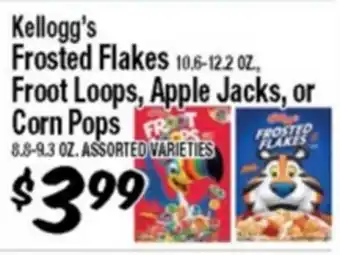 Western Beef Kellogg's Frosted Flakes, Froot Loops, Apple Jacks, or Corn Pops offer
