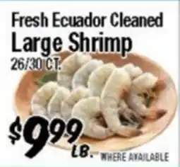 Western Beef Fresh Ecuador Cleaned Large Shrimp offer