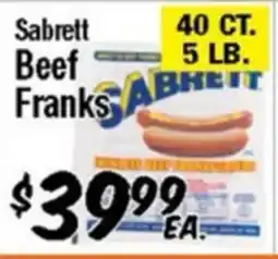 Western Beef Sabrett Beef Franks offer