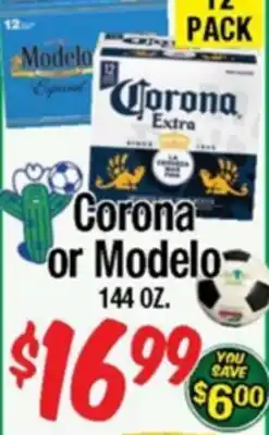 Western Beef Corona or Modelo offer