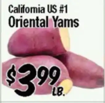 Western Beef California US #1 Oriental Yams offer