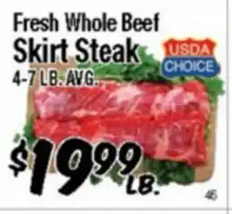 Western Beef Fresh Whole Beef Skirt Steak offer
