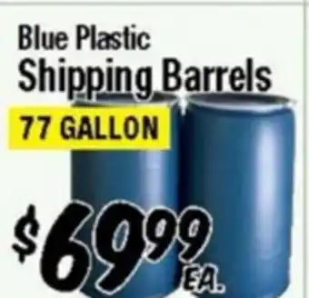 Western Beef Blue Plastic Shipping Barrels offer