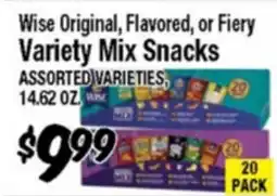 Western Beef Wise Original, Flavored, or Fiery Variety Mix Snacks offer