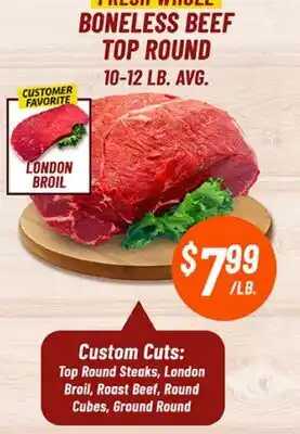 Western Beef FRESH WHOLE BONELESS BEEF TOP ROUND offer