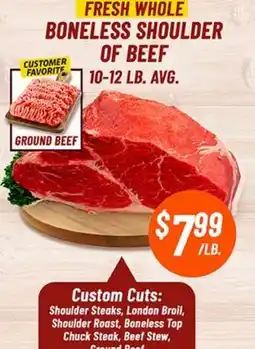 Western Beef FRESH WHOLE BONELESS SHOULDERS OF BEEF offer