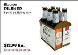Bristol Farms Bitburger PILSNER offer